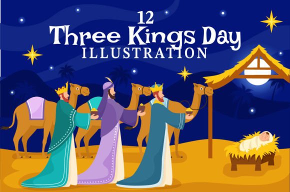 12 Three Kings Day Graphics & Illustrations