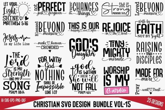 Christian SVG Design Bundle Vol-15 for Branding