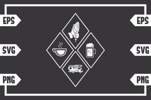 Coffee Jesus Beer and Camping Van Graphics for Crafts
