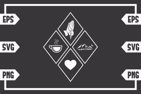 Coffee Jesus Heart and Mountain Graphics Crafts Review