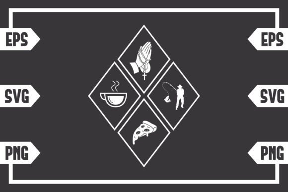 Coffee Jesus Pizza and Guy Fishing: Graphics for Crafts