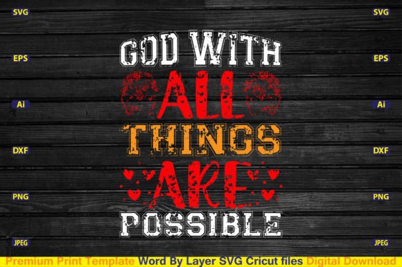 God with All Things Are Possible Svg for Crafts & Graphics
