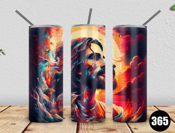 Jesus 20oz Skinny Tumbler: Graphics & Tumbler Wraps