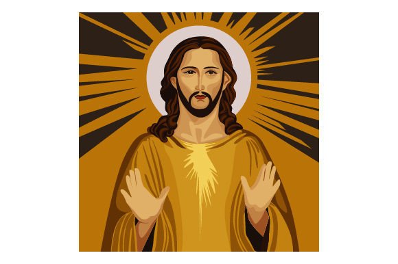 Jesus Portrait: A Religious Crafts Asset for Editorial Design
