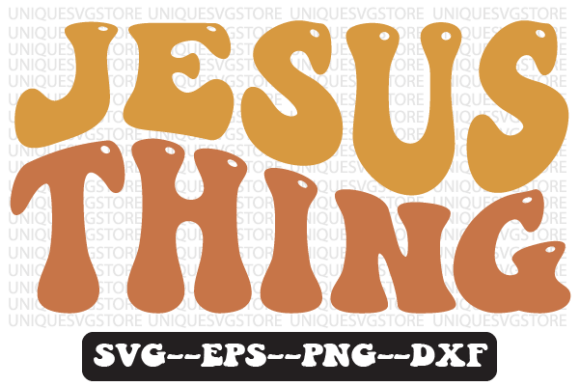 Jesus Thing Wavy Retro Svg Design