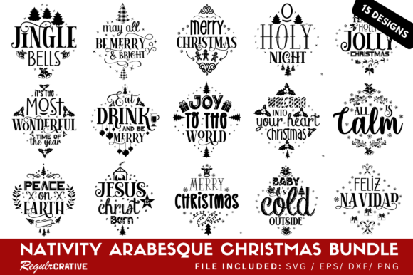 Nativity Arabesque SVG for Graphics & Crafts