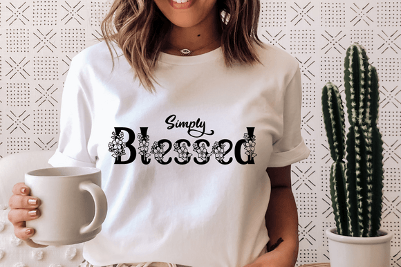 Simply Blessed SVG PNG, Blessed Svg
