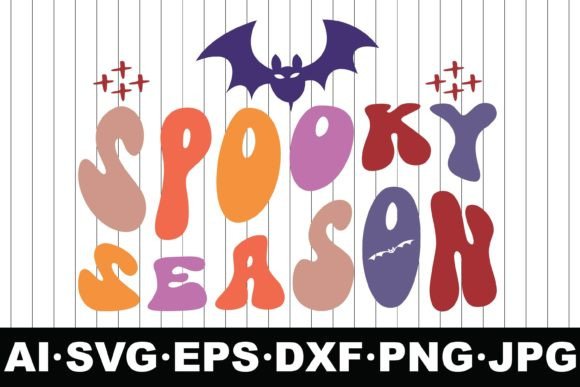 Spooky Season Halloween Groovy Svg Desig: Graphics and Crafts for Creative Marketing