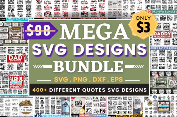 The Mega SVG Designs Bundle: Graphics for Crafts & Design